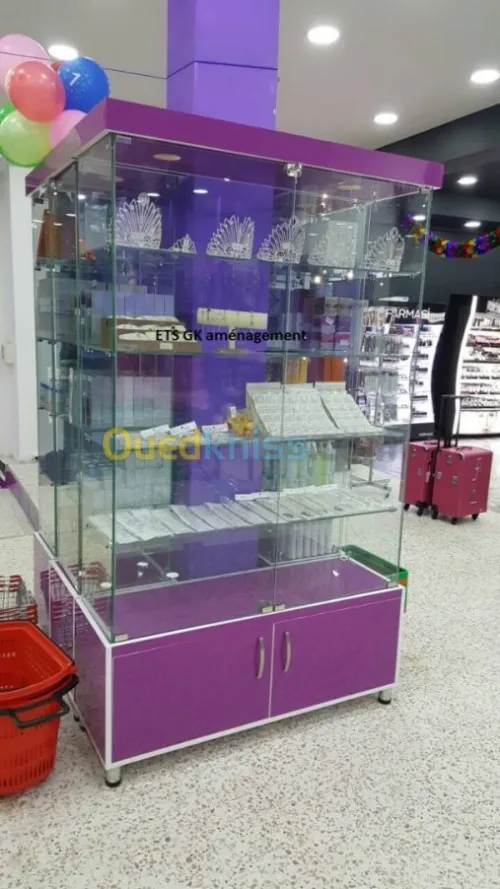 vitrine en verre pour les magasins 
