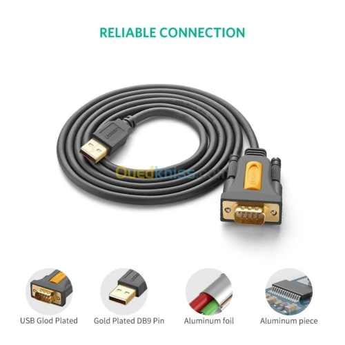 Ugreen USB Vers RS232 Port COM Série PDA 9 DB9 Pin RS-232 Mâle ( 1m ) ( 2m ) ( 3m ) 