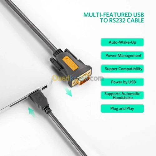 Ugreen USB Vers RS232 Port COM Série PDA 9 DB9 Pin RS-232 Mâle ( 1m ) ( 2m ) ( 3m ) 