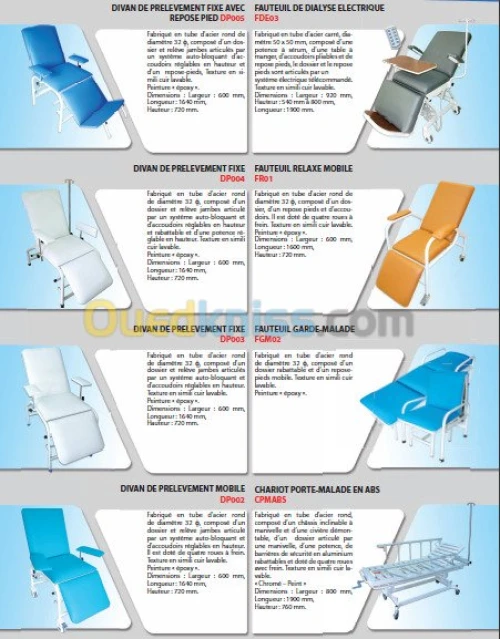 lit médical tout type gro et détail promo