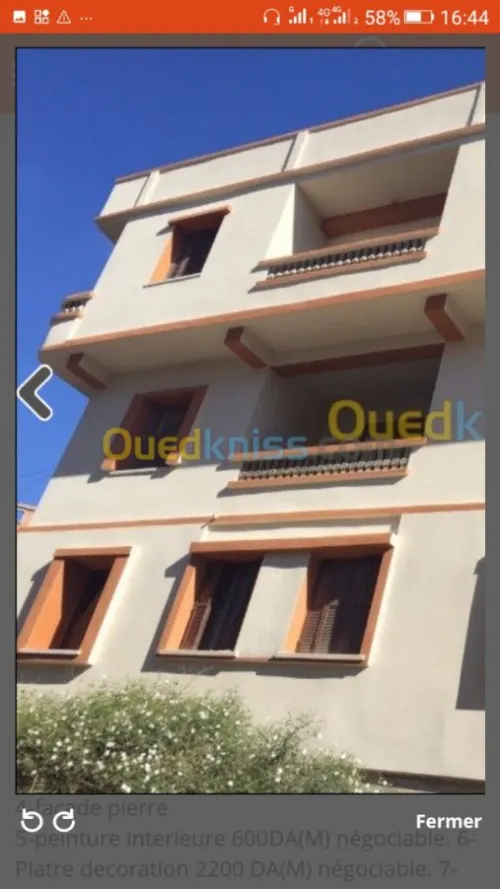 Monocouche et grifier de façade