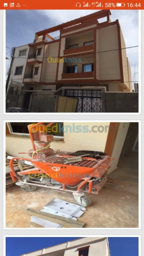 Monocouche et grifier de façade