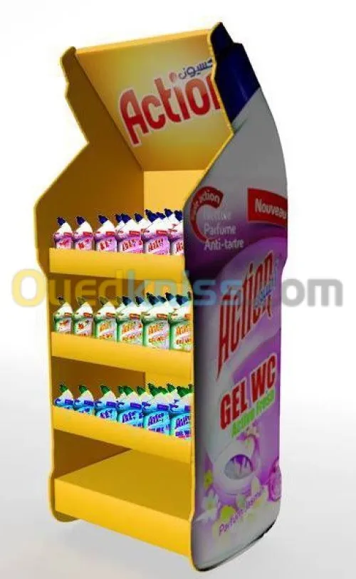 présentoirs avec habillage