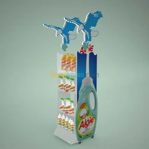 présentoirs avec habillage