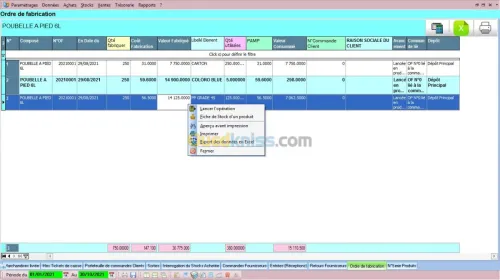 Gestion de production pour Usines