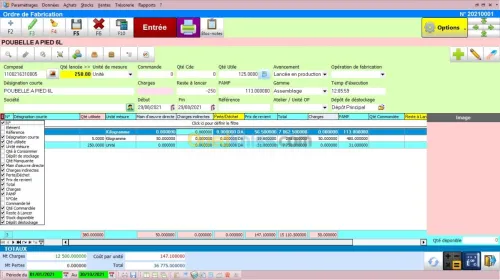 Gestion de production pour Usines