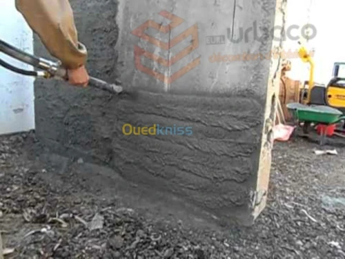 Mortier Ciment Projeté