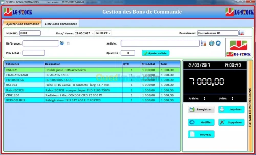 LOGICIEL LG-STOCK