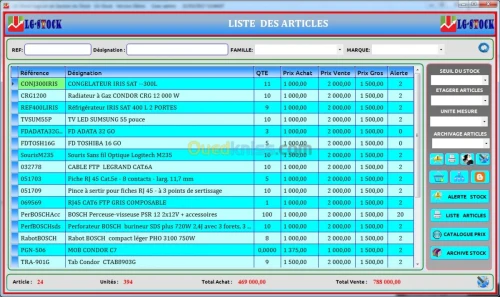 LOGICIEL LG-STOCK