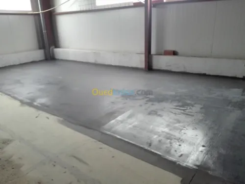 Coulage et finition la rizine epoxyi