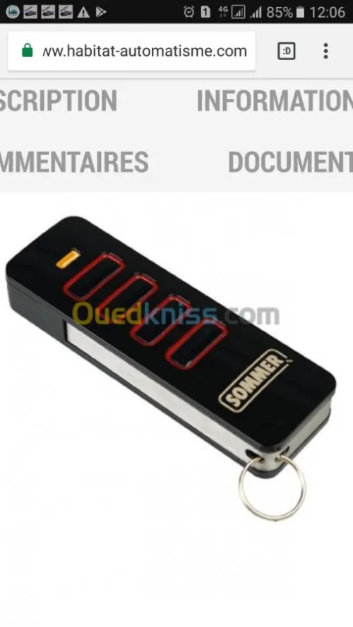 vente télécommandé  garage et alarme