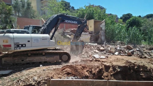 terrassement et démolition et evacuation