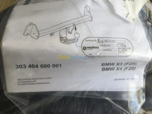Attelage Westfalia BMW X3 / X4