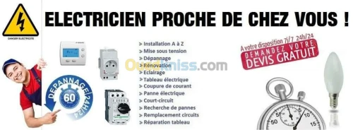 Travaux d'électricité