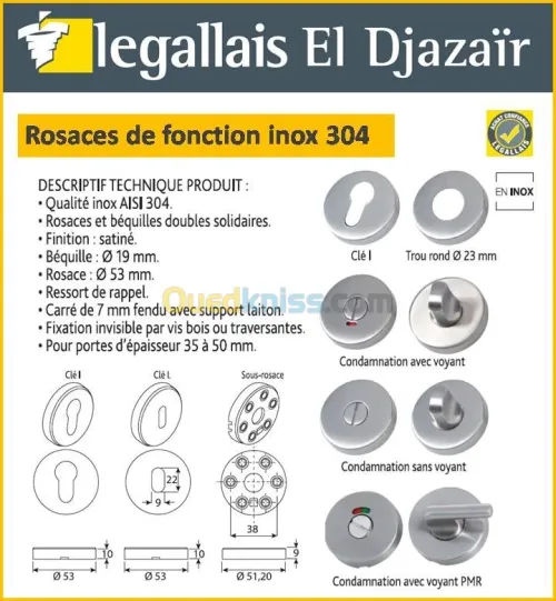 Quincaillerie et accessoires de portes