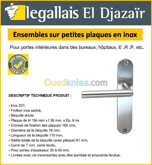 Quincaillerie et accessoires de portes