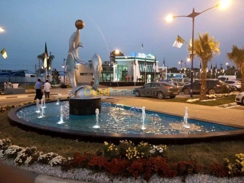 تصميم وإنشاء النوافير والشلالات, conception et réalisation de jet d'eau et fontaine 