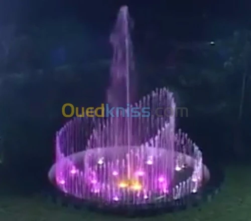تصميم وإنشاء النوافير والشلالات, conception et réalisation de jet d'eau et fontaine 