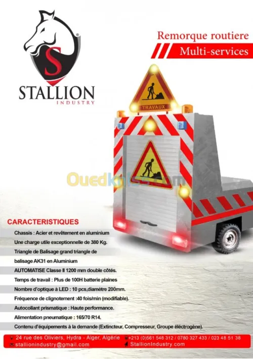 remorque de signalisation 
