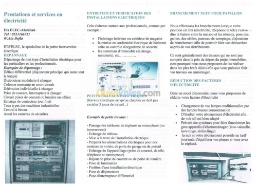 Électricité bâtiment et maintenance in