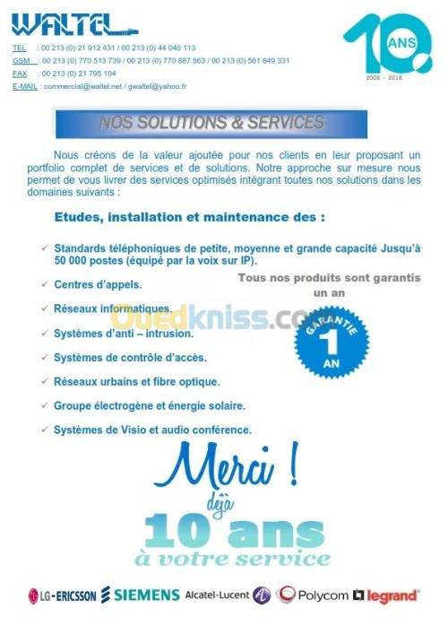 Standard téléphonique PABX / IPBX