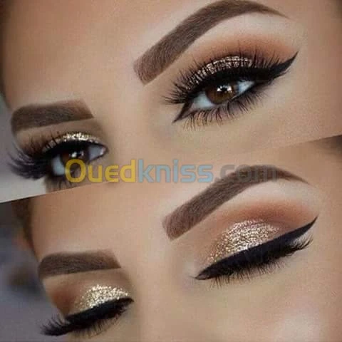 Exrention de cils ,broching, maquillag