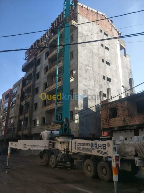 béton pret a l'emploi et pompe a béton