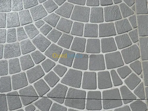 Béton imprimé,talochage en hélicoptère