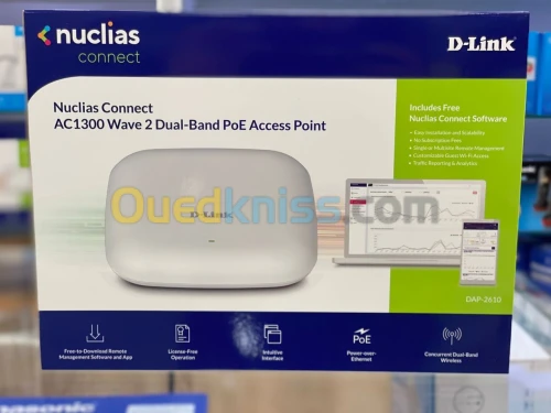 POINT D'ACCES NUCLIAS CONNECT Wi-Fi AC1300 WAVE 2 PoE DUAL-BAND SIMULTANÉ DAP-2610