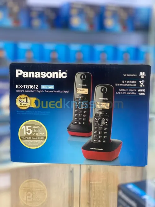PANASONIC POSTE TELEPHONIQUE SANS FIL DOUBLE COMBINÉ KX-TG1612