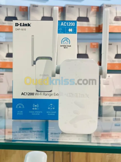 D-LINK REPETEUR Wi-Fi AC1200 DUAL BAND AVEC UN PORT 10/100Mbps et 2 ANTENNES EXTERNES DAP-1610