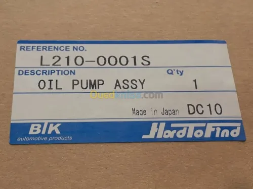 POMPE A HUILE ISUZU D-MAX  2.5