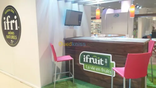 Réalisation de stands ,Panneaux pub