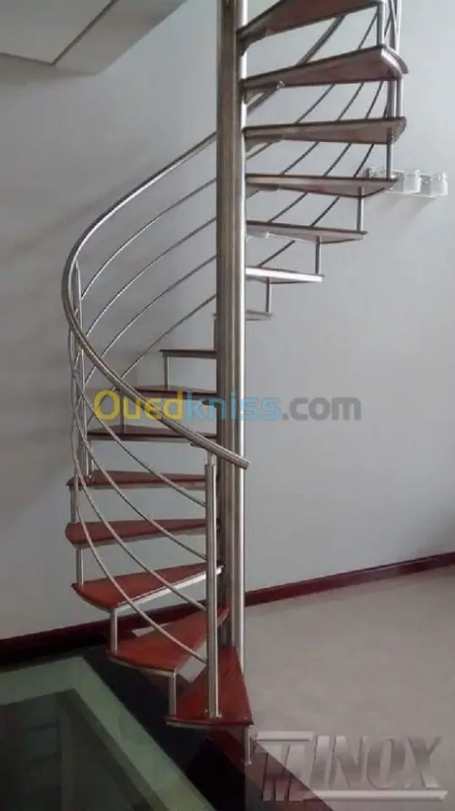 rampe discales  en inox et Verre et a