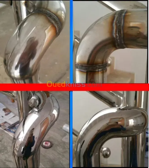 rampe discales  en inox et Verre et a