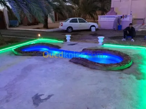 نافورة - شلال  وحدائق 