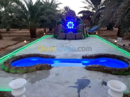 نافورة - شلال  وحدائق 