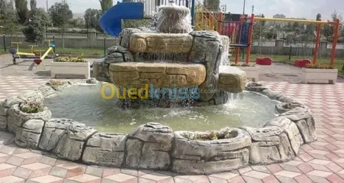 نافورة - شلال  وحدائق 