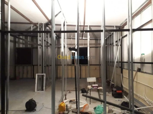 Revetement interieur en plaques de plâ