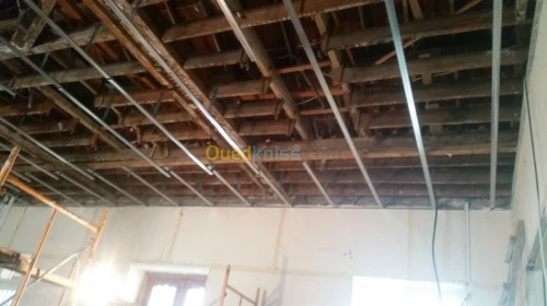 Revetement interieur en plaques de plâ