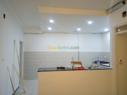 Revetement interieur en plaques de plâ