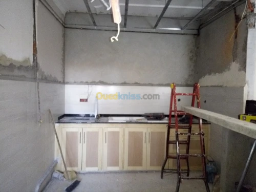 Revetement interieur en plaques de plâ