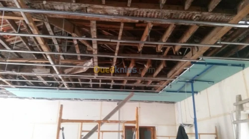 Revetement interieur en plaques de plâ