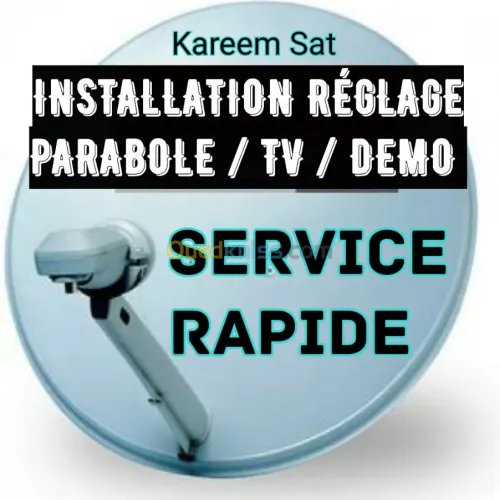 INSTALLATION RÉGLAGE PARABOLE ,TV LCD