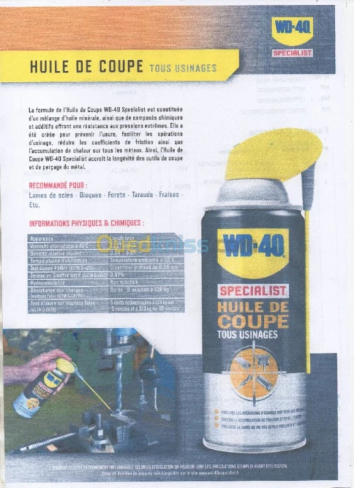 WD-40  huile de coupe spray 400 ML