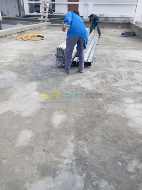 Aluminium verre résine formica