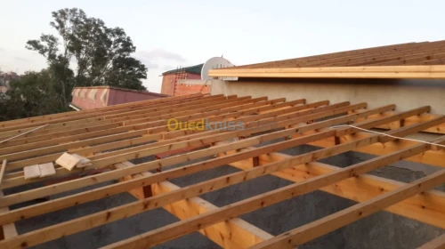 Artisan charpentier et pose du tuile 