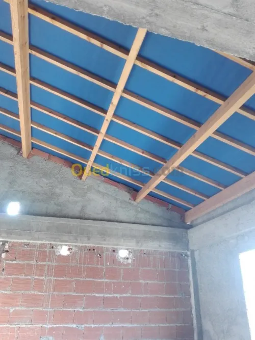 Artisan charpentier et pose du tuile 