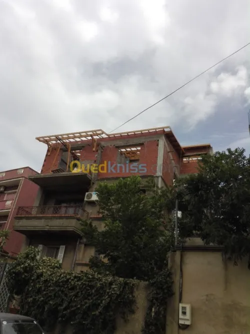 Artisan charpentier et pose du tuile 