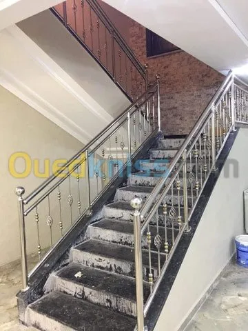  travaux en inox&verre-trampé 